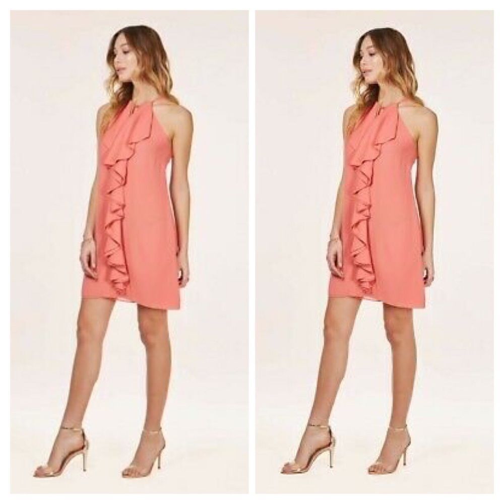 Forest Lily Ruffle Halter Dress Size 2